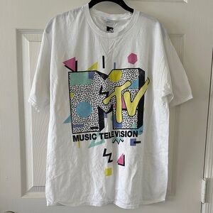 MTV Retro Graphic White Tee